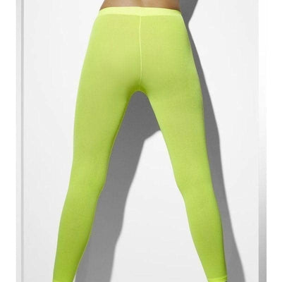 Opaque Footless Tights Adult Neon Green_1 sm-42792