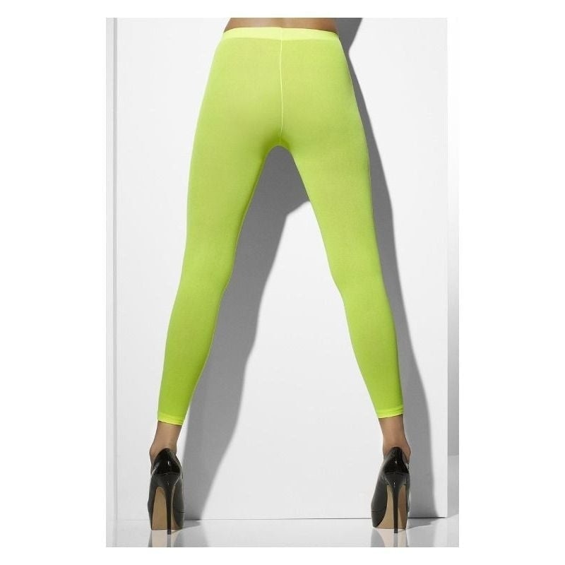 Opaque Footless Tights Adult Neon Green_2 
