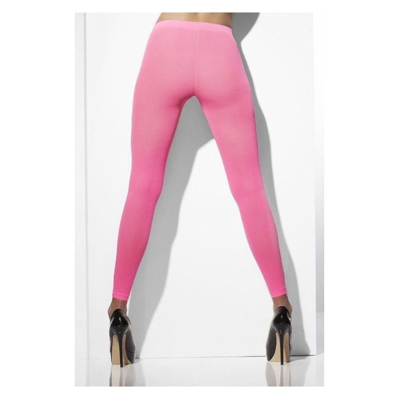 Opaque Footless Tights Adult Neon Pink_2 