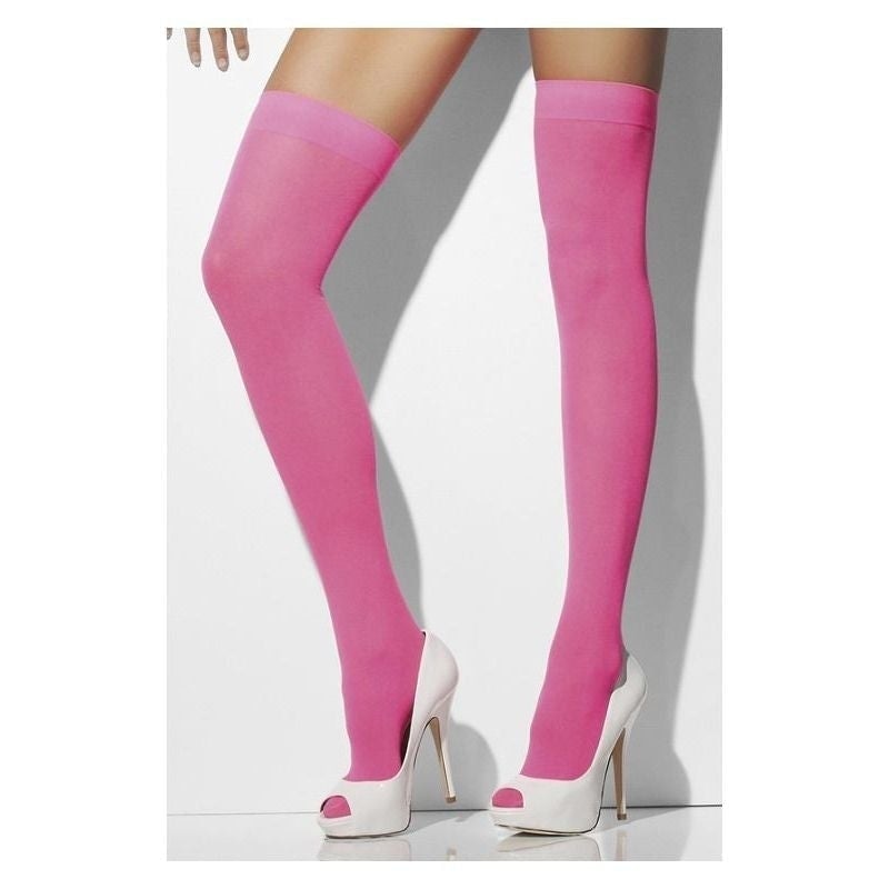 Opaque Hold Ups Adult Neon Pink_2 