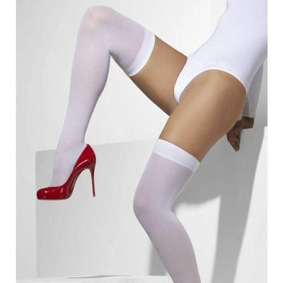Opaque Hold Ups Adult White_1 sm-42738
