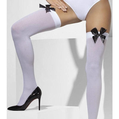 Opaque Hold Ups Adult White_1 sm-42760