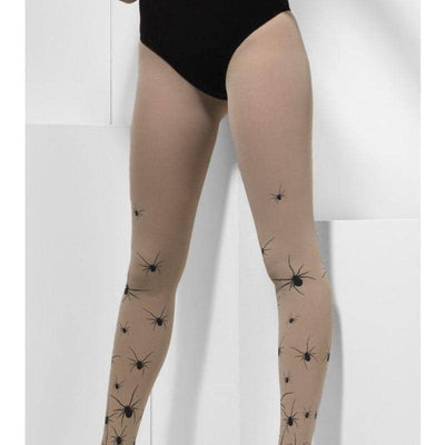Opaque Tights With Spiders Adult Nude Black_1 sm-45878