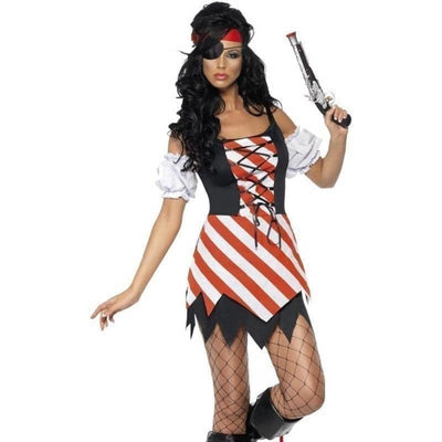 Pirate Costume Adult Red White_1 sm-30479M