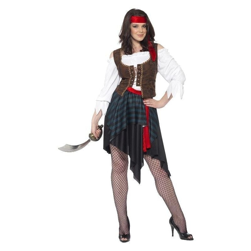 Pirate Lady Costume Adult Brown White_3 sm-20470S
