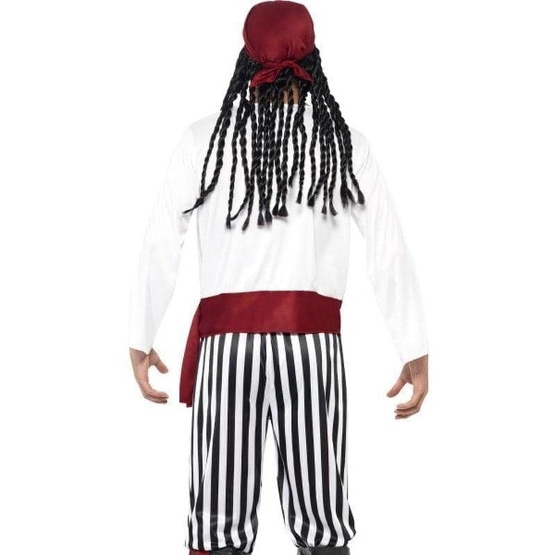 Pirate Man Costume Adult White Black Red_2 sm-25783M