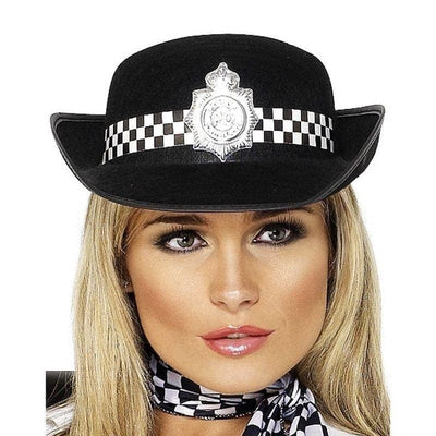 Policewomans Hat Adult Black_1 sm-8401