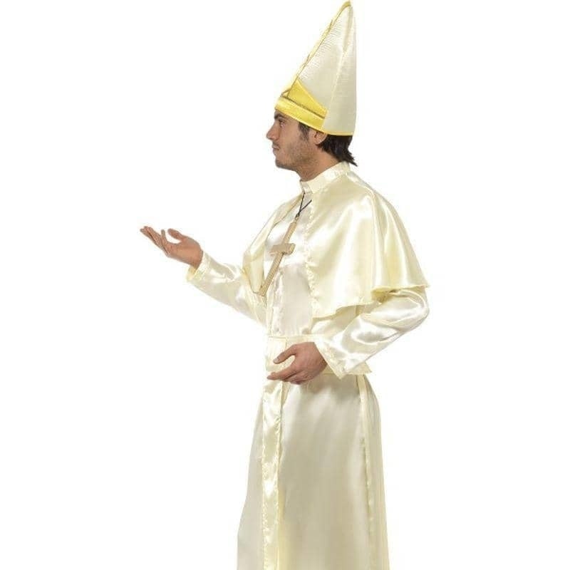 Pope Costume Adult White Yellow_3 