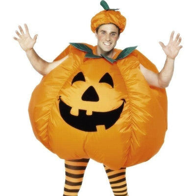 Pumpkin Inflatable Costume Adult Orange Black_1 sm-28694