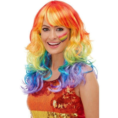 Rainbow Glam Wig Adult Multi_1 sm-52026