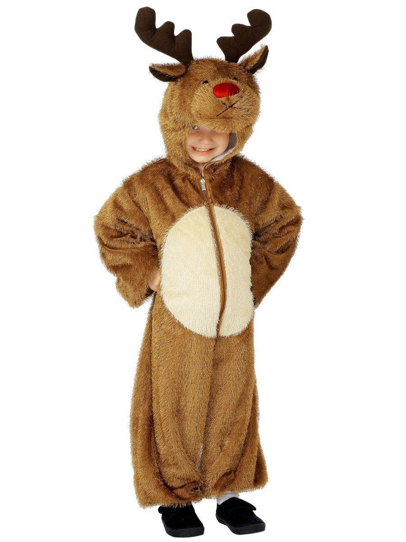 Reindeer Costume Kids Furry Brown Jumpsuit