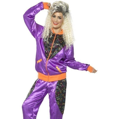 Retro Shell Suit Costume Ladies Adult Purple_1 sm-43080m