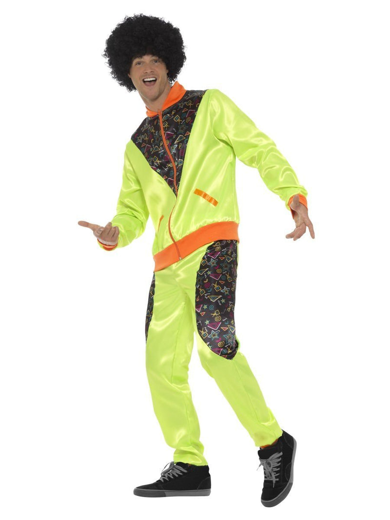 80s Retro Shell Suit Costume Adult Neon Green