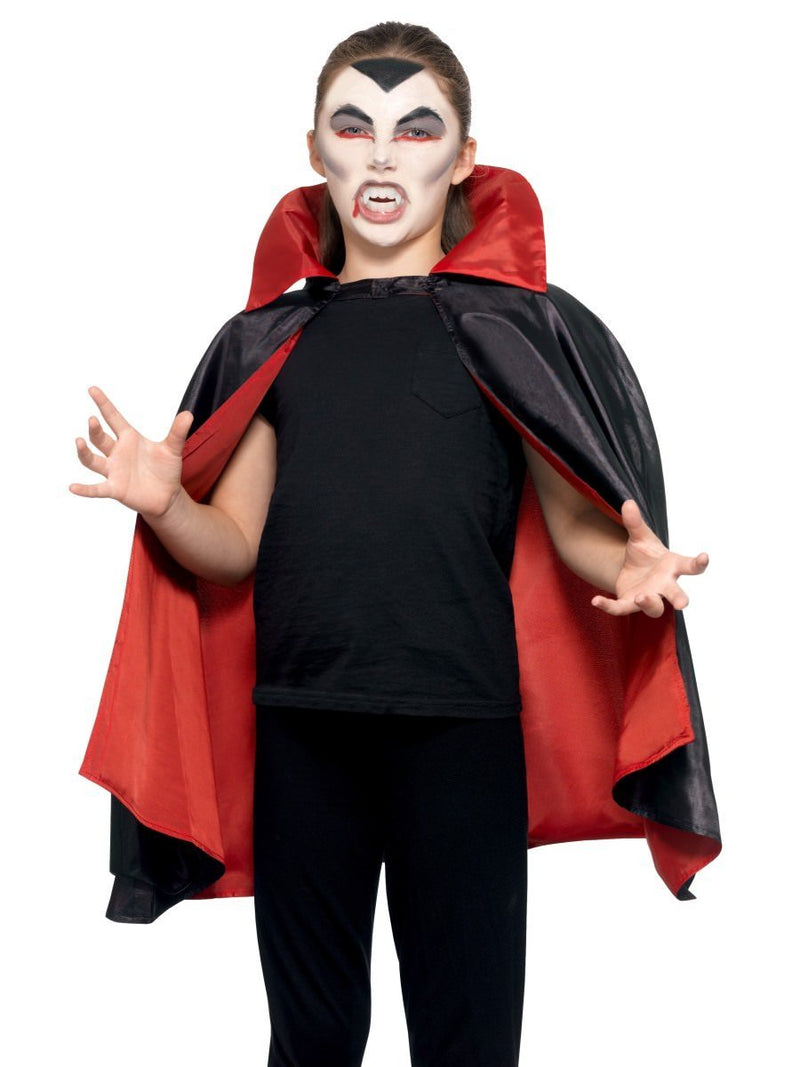 Reversible Vampire Cape Child Black Red