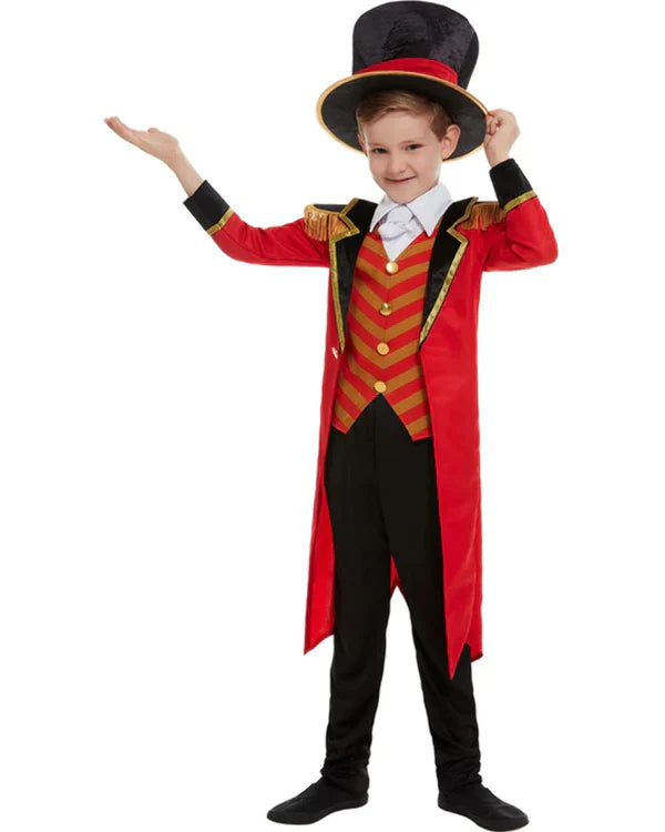 Ringmaster Deluxe Boys Costume Red 2 sm-51021M MAD Fancy Dress