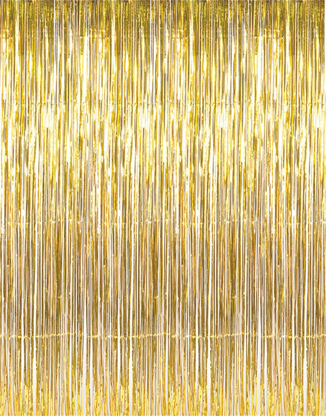 Doorway Curtain Gold Tinsel 240x94cm Party Goods Unisex