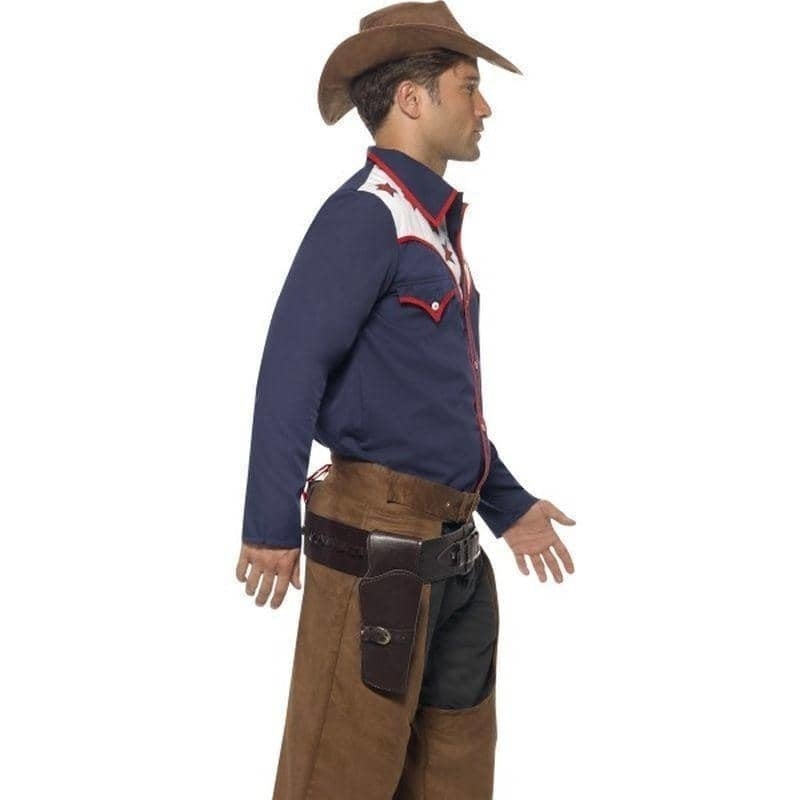 Rodeo Cowboy Costume Adult Blue Brown_3 