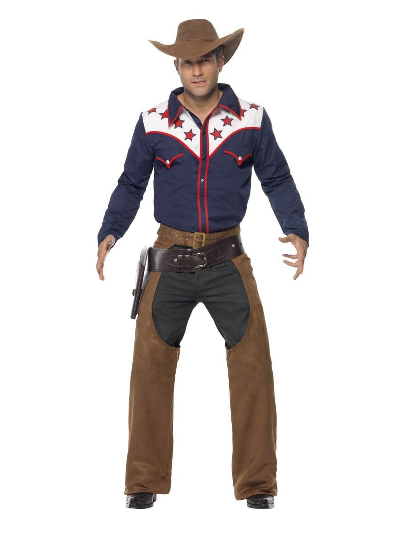 Rodeo Cowboy Costume Adult Blue Brown