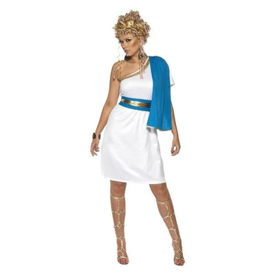 Roman Beauty Costume Adult White Blue_1 sm-30645M