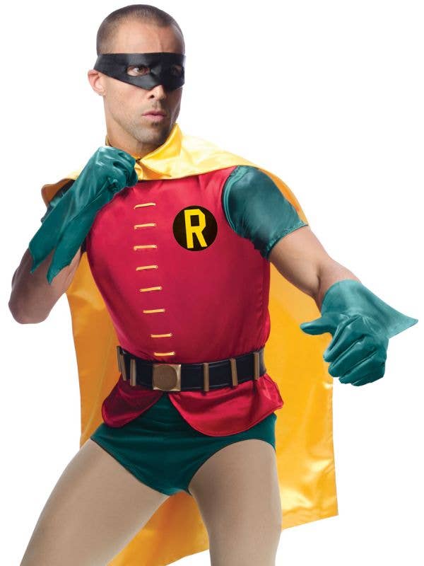Robin Costume Classic Superhero Batman TV Show 1966 2 rub-300542XL MAD Fancy Dress