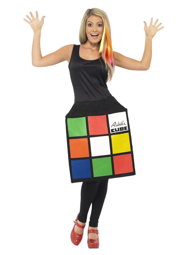 Rubiks Cube Costume Adult 3D Dress Multi Coloured