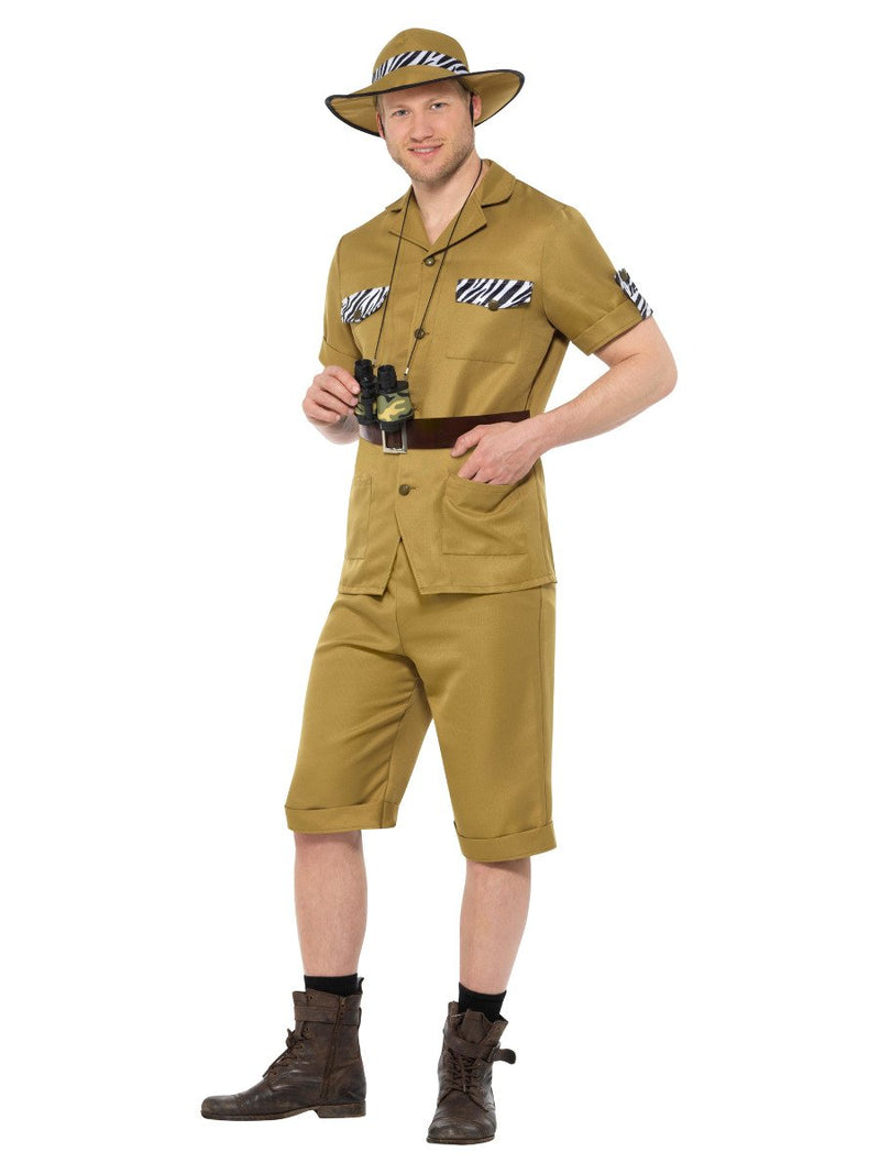 Safari Man Costume Brown Adult Khaki Zookeeper Suit