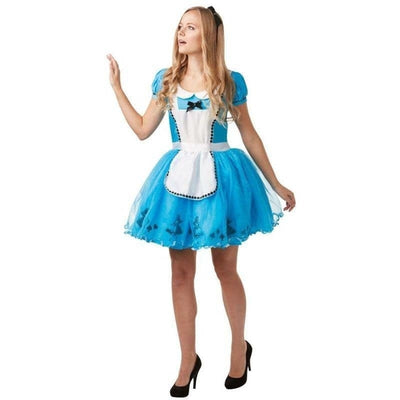 Sassy Alice In Wonderland Ladies Fancy Dress Disney Fairytale Womens Costume_1 rub-888844S
