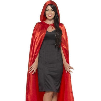 Satin Hooded Cape Adult Red_1 sm-45529