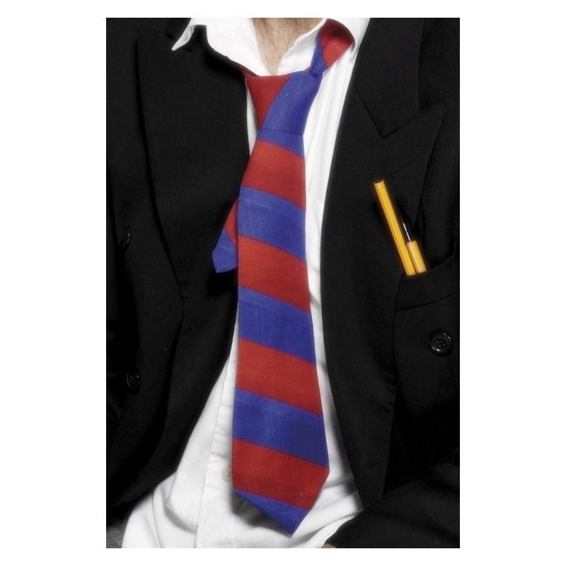 School Tie Adult Red Blue_2 