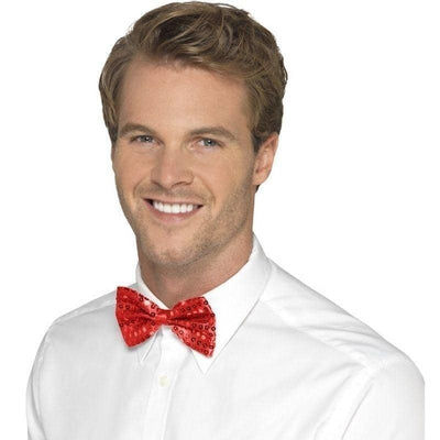 Sequin Bow Tie Adult Red_1 sm-44709