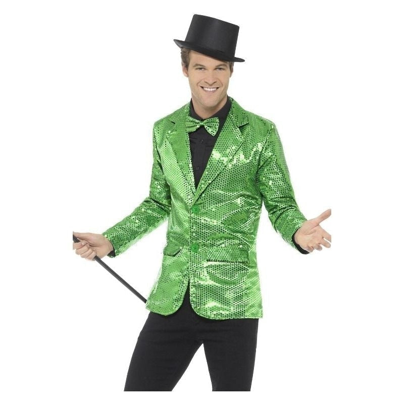 Sequin Jacket Mens Adult Green_2 sm-43134m