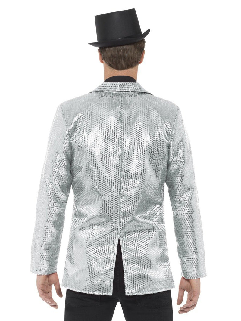 Sequin Jacket Mens Adult Silver