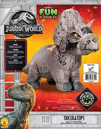 Triceratops Inflatable Costume Adult Jurassic Park Dinosaur