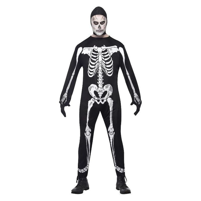 Skeleton Costume Adult Black White_3 