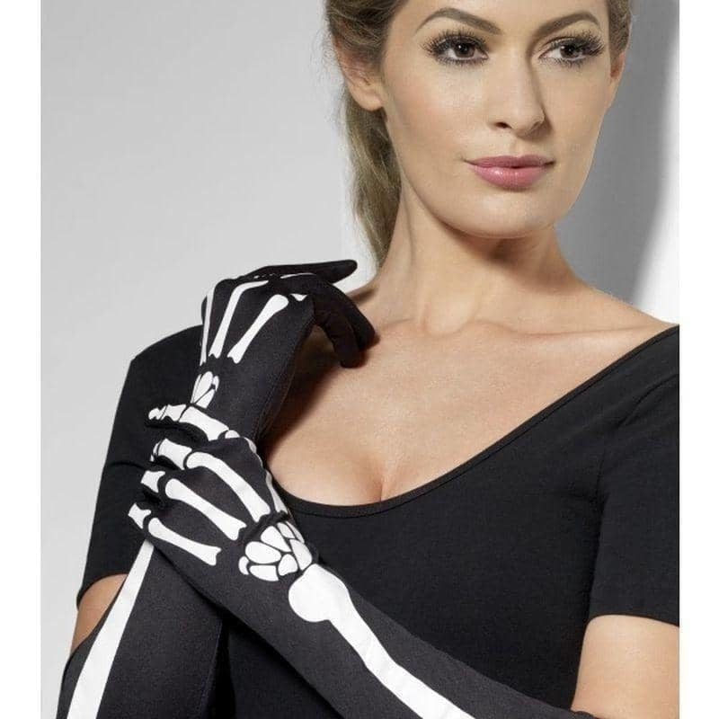 Skeleton Gloves Adult Black_1 sm-28416