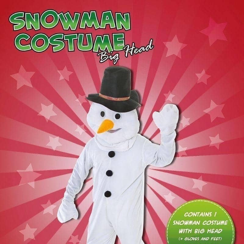 Snowman Big Head Adult Costume Unisex_2 