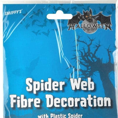 Spider Web Fibre Decoration Adult White_1 sm-9279