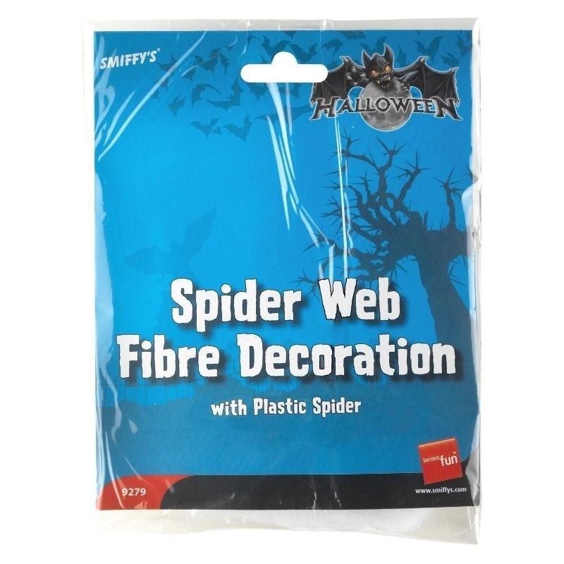 Spider Web Fibre Decoration Adult White_2 