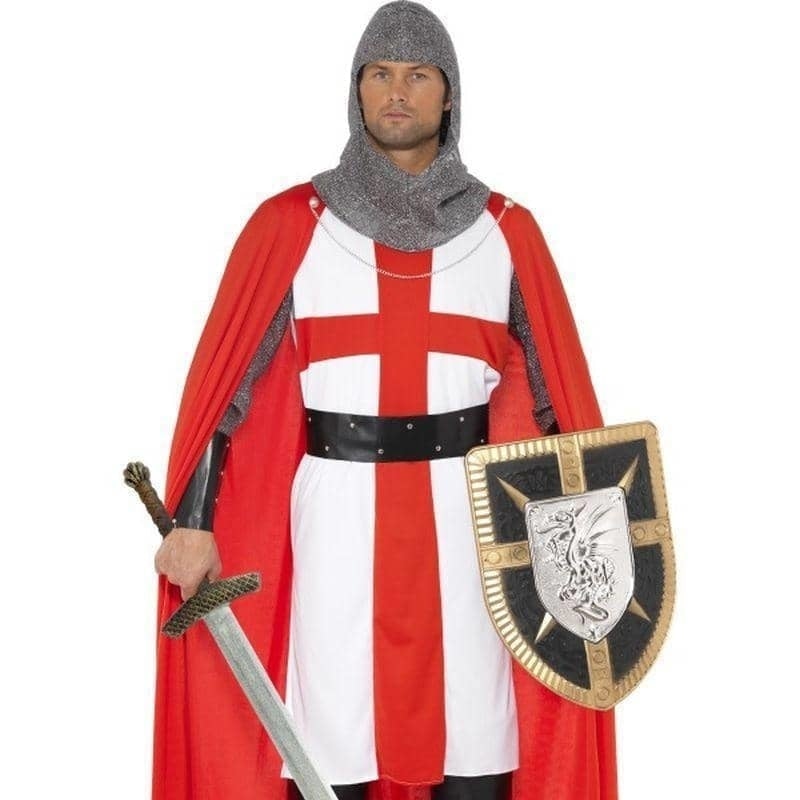 St George Hero Costume Adult Red White Silver_1 sm-34315M