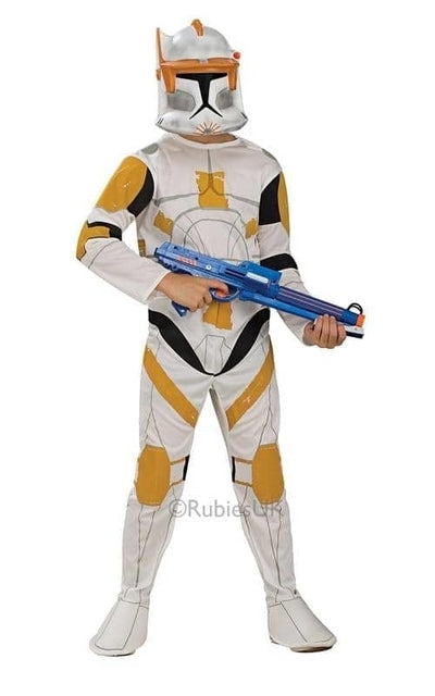 Star Wars Clone Childs Trooper Commander Cody Costume and Mask 1 rub-883206L MAD Fancy Dress