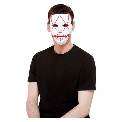 Stitch Face Mask Neon Red Light Up White_1 sm-52362