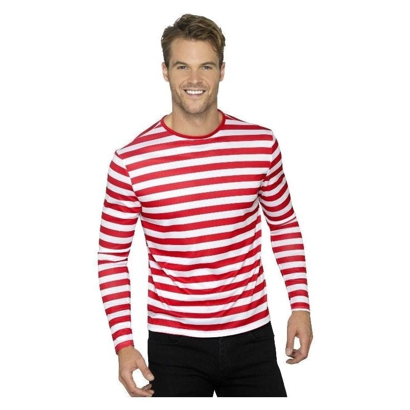 Stripy T- Shirt Adult Red_2 sm-46830m