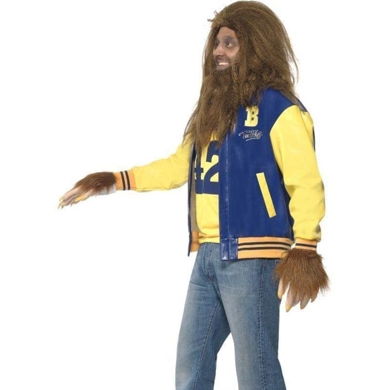 Teen Wolf Costume Mens Yellow Blue Letterman Jacket 3 MAD Fancy Dress