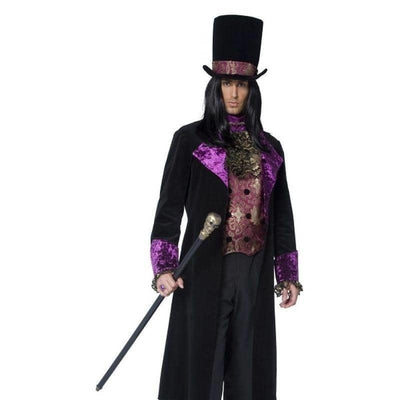 The Gothic Count Costume Adult Black Purple_1 sm-36117L