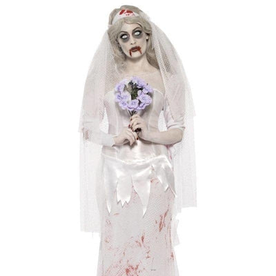 Till Death Do Us Part Zombie Bride Costume Adult White_1 sm-23295M
