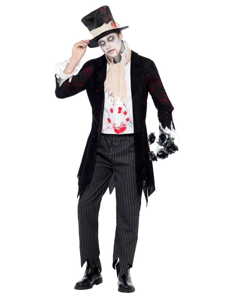 Till Death Do Us Part Zombie Groom Costume Adult Black White