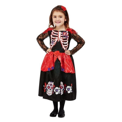 Toddler Girl Day Of The Dead Costume Black_1 sm-63074T1
