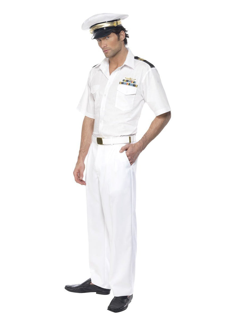 80s Top Gun Captain Costume Adult White