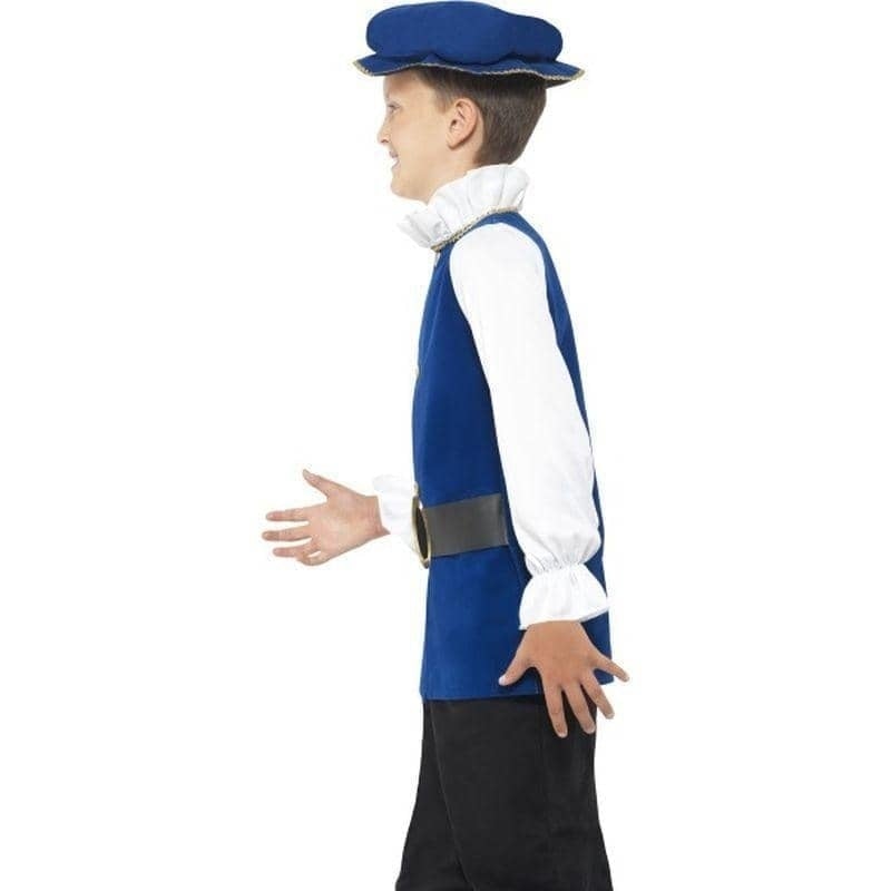 Tudor Boy Costume Kids Royal Blue_3 