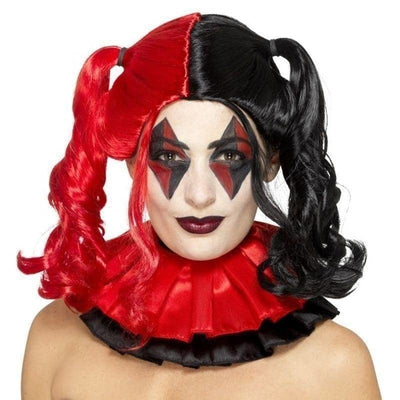 Twisted Harlequin Wig Adult Black Red_1 sm-48049